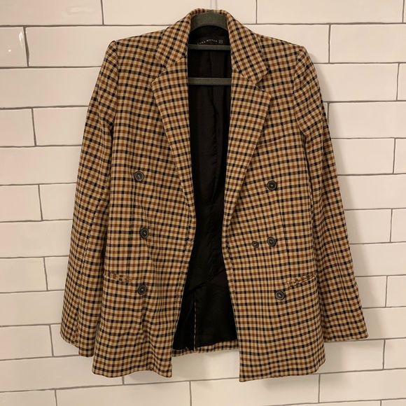 Zara checked jacket brown - Picture 6 of 8